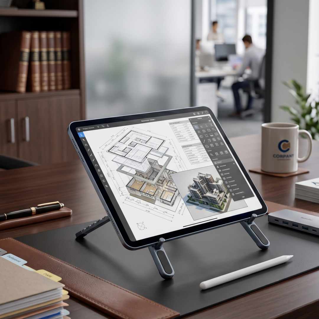 Alba — @memorii All in One Aluminium Laptop Stand - Grey