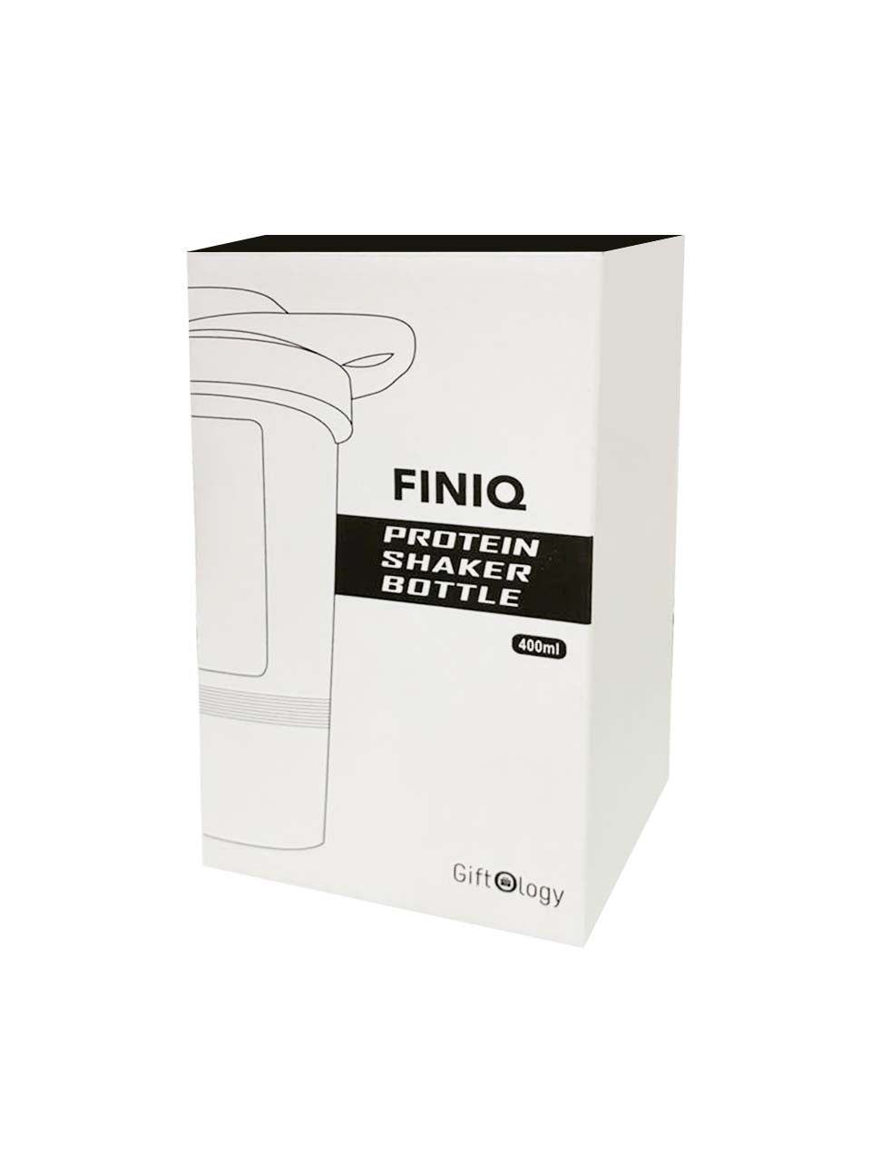 FINIQ - Giftology Protein Shaker Water Bottle with Cup - Black — view 8 — MaxPrint Dubai