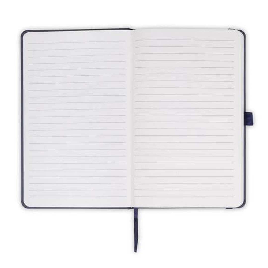 FAROE - Santhome A5 PU Hard Cover Notebook with Pen Loop - Navy Blue — view 3 — MaxPrint Dubai