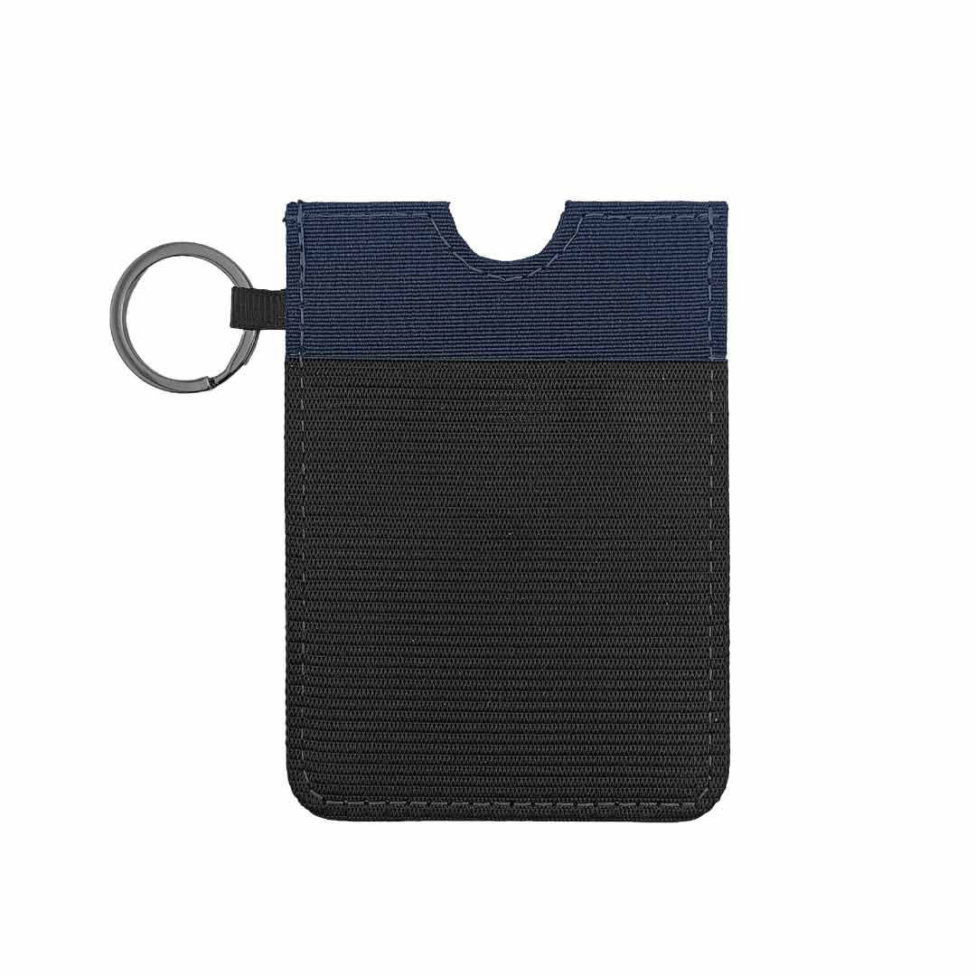 LUGANO - Vertical RFID Cardholder Wallet with Keyring - Navy Blue — view 3 — MaxPrint Dubai