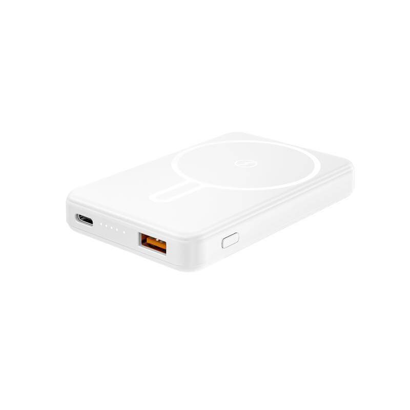 TARRENZ - Giftology 5000 mAh Magnetic Wireless Powerbank - White — view 4 — MaxPrint Dubai