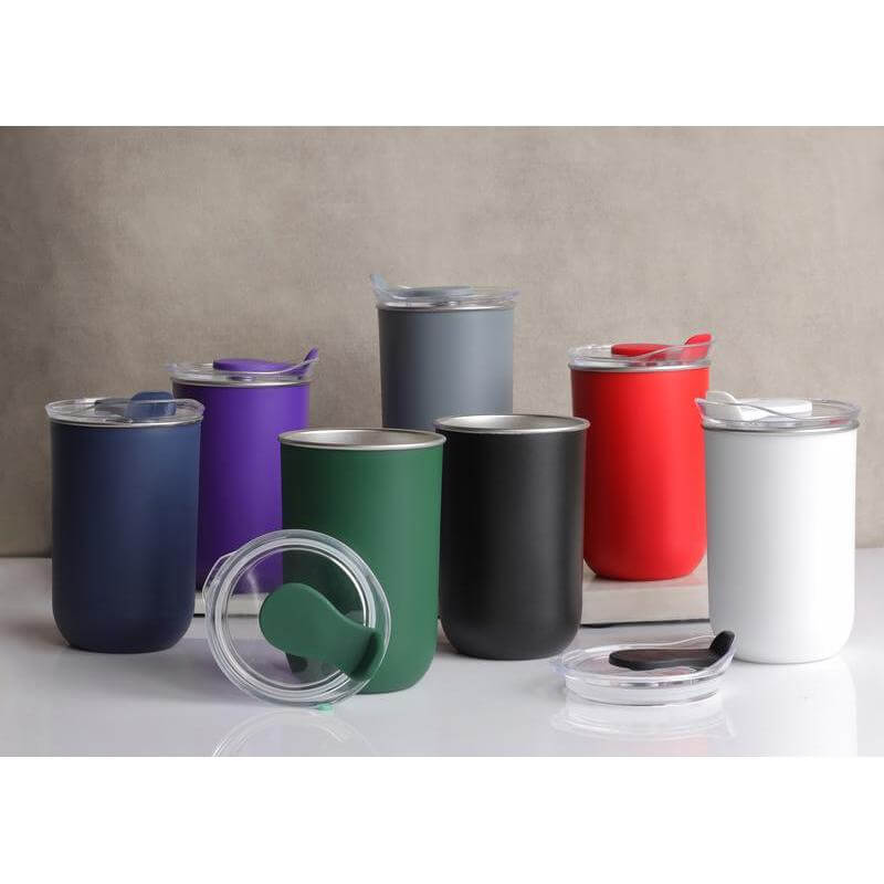 NIMI - Giftology Double Wall Travel Mug 300ml - White — view 5 — MaxPrint Dubai