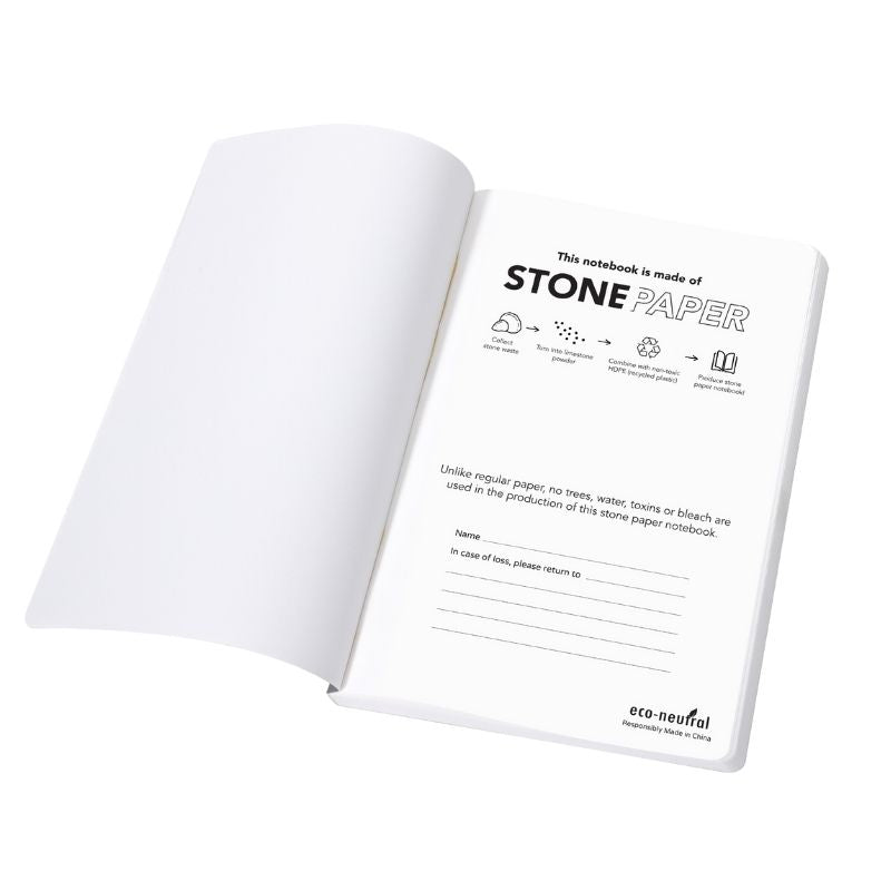 NEYA - eco-neutral Stone Paper Tree-Free Notebook - Black — view 3 — MaxPrint Dubai
