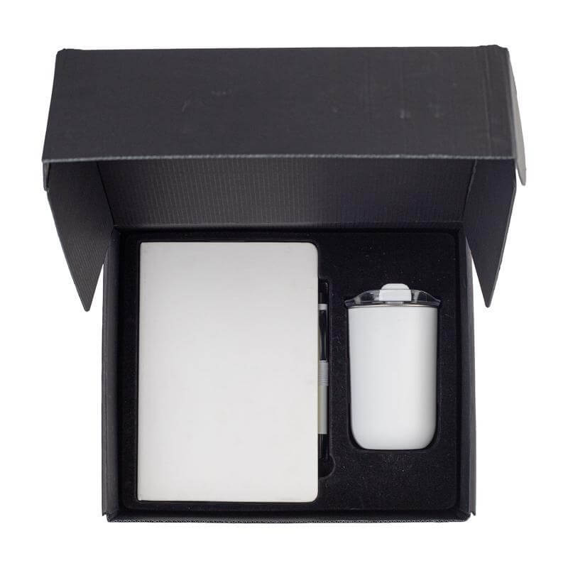 HEVIZ - Giftology Set of Tumbler, A5 Notebook and Pen - White — view 5 — MaxPrint Dubai