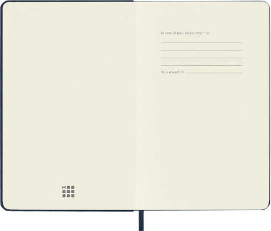 Moleskine Classic Medium Ruled Hard Cover Notebook - Navy Blue