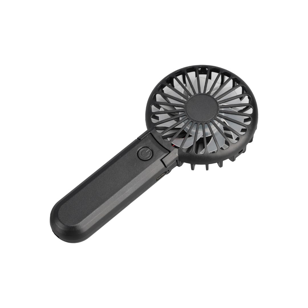 ROTO - Rechargeable Handheld Fan with Foldable Desk Stand - Black