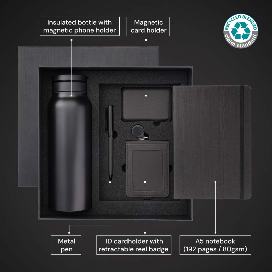 AVEIRO - CHANGE ZERO Sustainable 5pc Gratitude Gift Set - Black — view 12 — MaxPrint Dubai