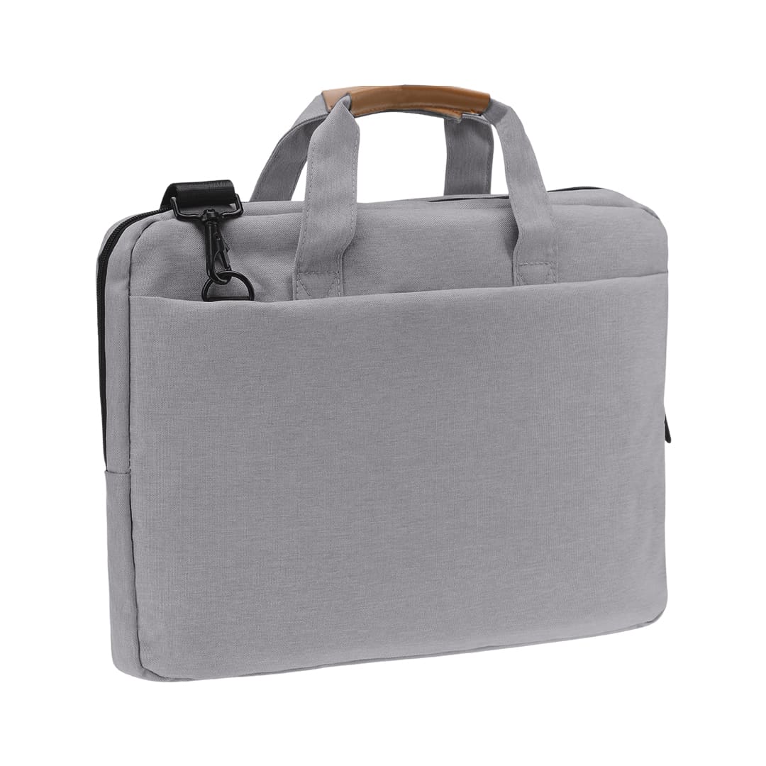 SLOTEN - Santhome® 15" Laptop Bag - Grey/Tan — view 5 — MaxPrint Dubai