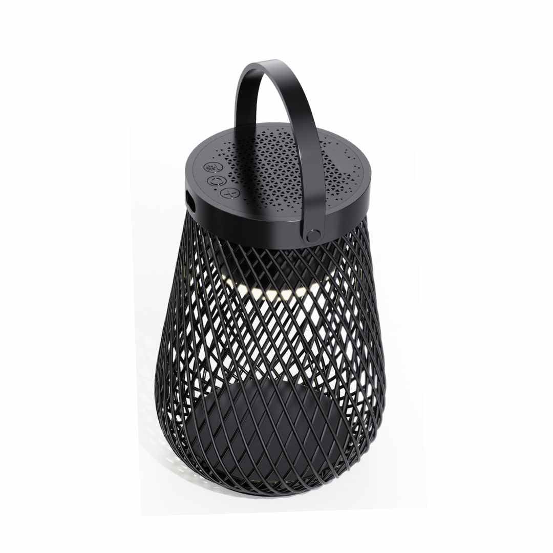 MERANO - @memorii Wireless Speaker Lantern - Black — view 2 — MaxPrint Dubai