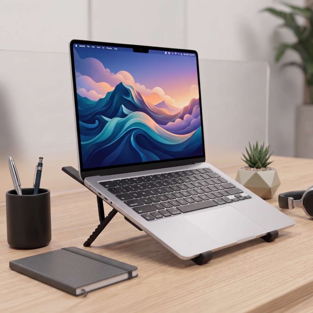Malin — @memorii Portable Aluminium Laptop Stand - Black