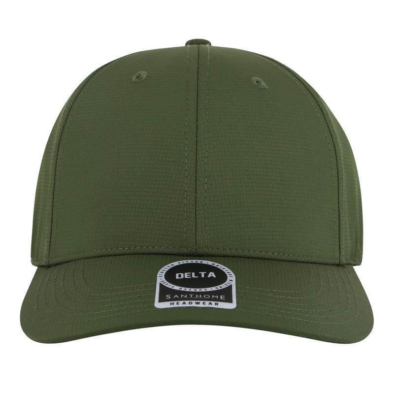 DELTA - Santhome® DryNCool® Performance Stretch-Fitted Cap - Green — view 3 — MaxPrint Dubai