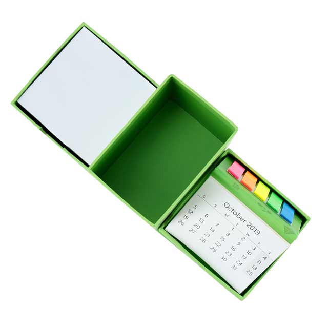 KALMAR - eco-neutral Memo/Calendar Cube - Eco Green — view 3 — MaxPrint Dubai