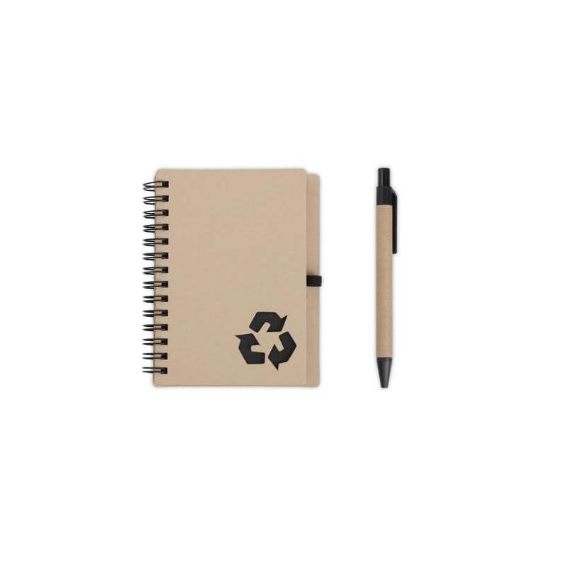 HASSA - eco-neutral A6 Notepad & Pen Set with Sticky Note - Black — view 5 — MaxPrint Dubai