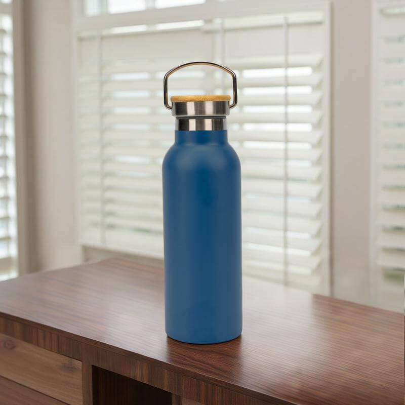 ALMERIA - Giftology Double Wall Stainless Steel Bottle 500ml - Blue — view 3 — MaxPrint Dubai
