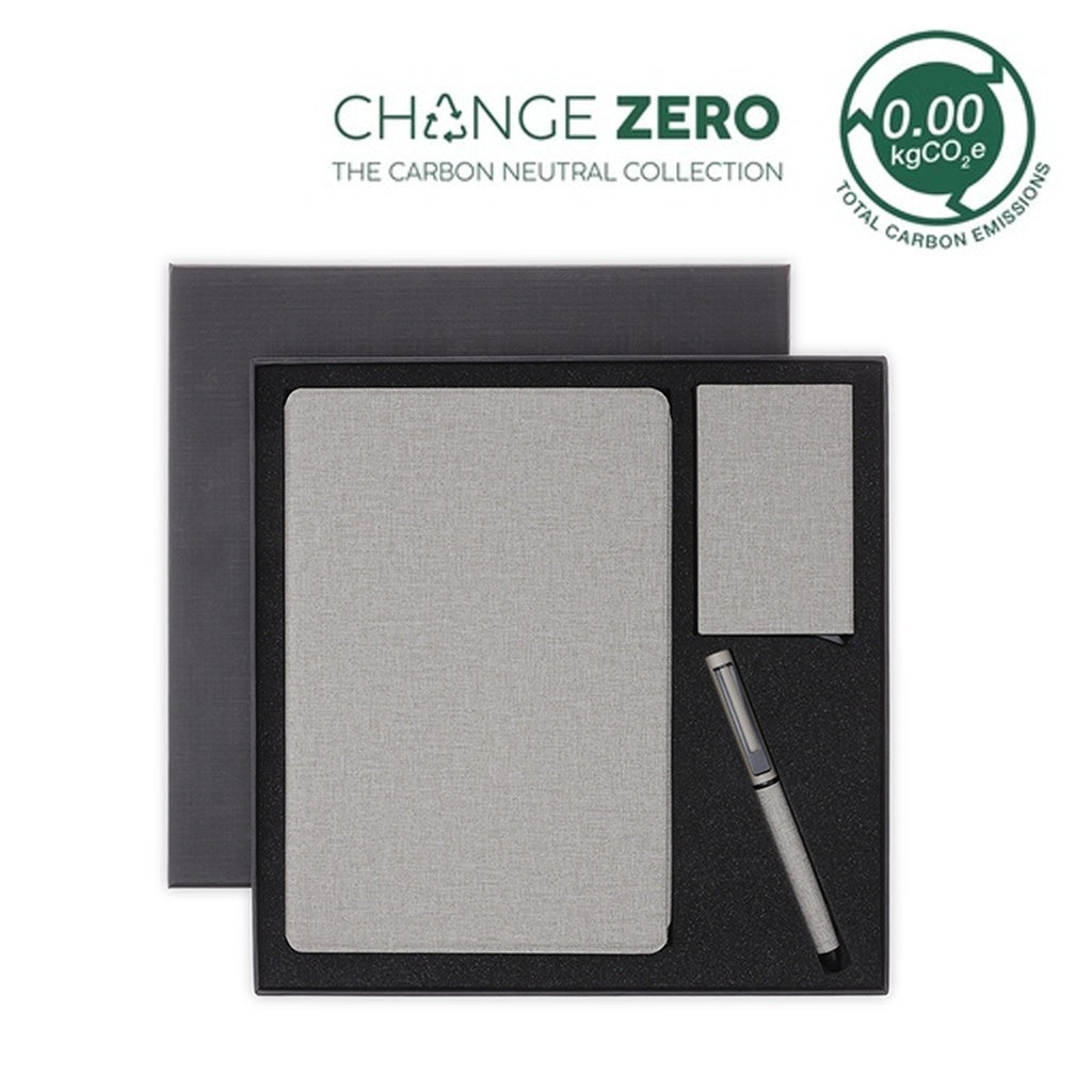 TESSIN   CHANGE ZERO Sustainable Gift Set with Refillable Notebook  Pen & Cardholder
