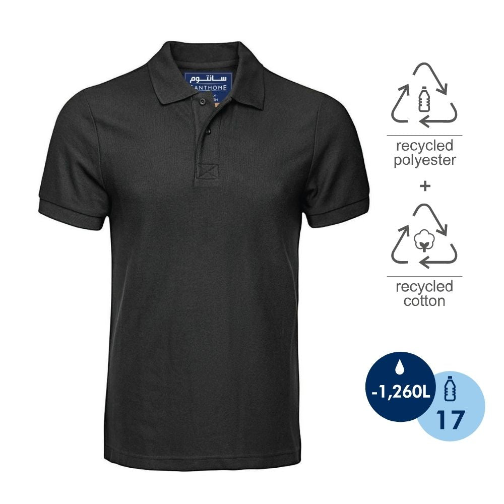 Santhome PRO EARTH (Mens) - The Fully Recycled Polo Shirt - White, Black, Navy