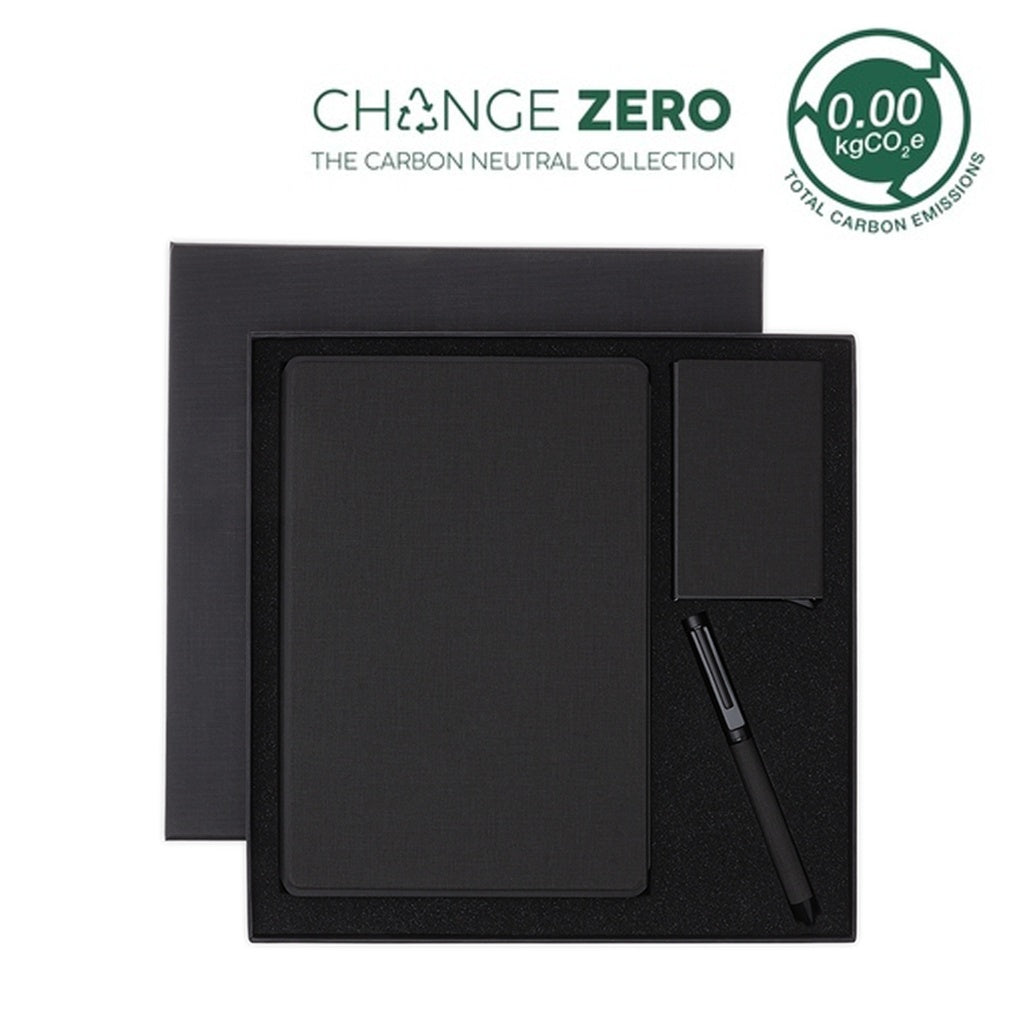 TESSIN - CHANGE ZERO Gift Set with Refillable Notebook, Pen & Cardholder