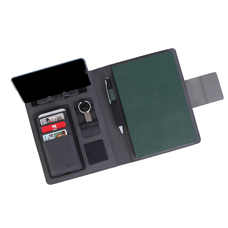 Trendy Wireless Plus Green — NFC-Enabled PU Notebook