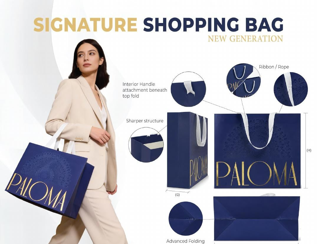 Signature luxury shopping bag large 35x30x20 cm printed Dubai