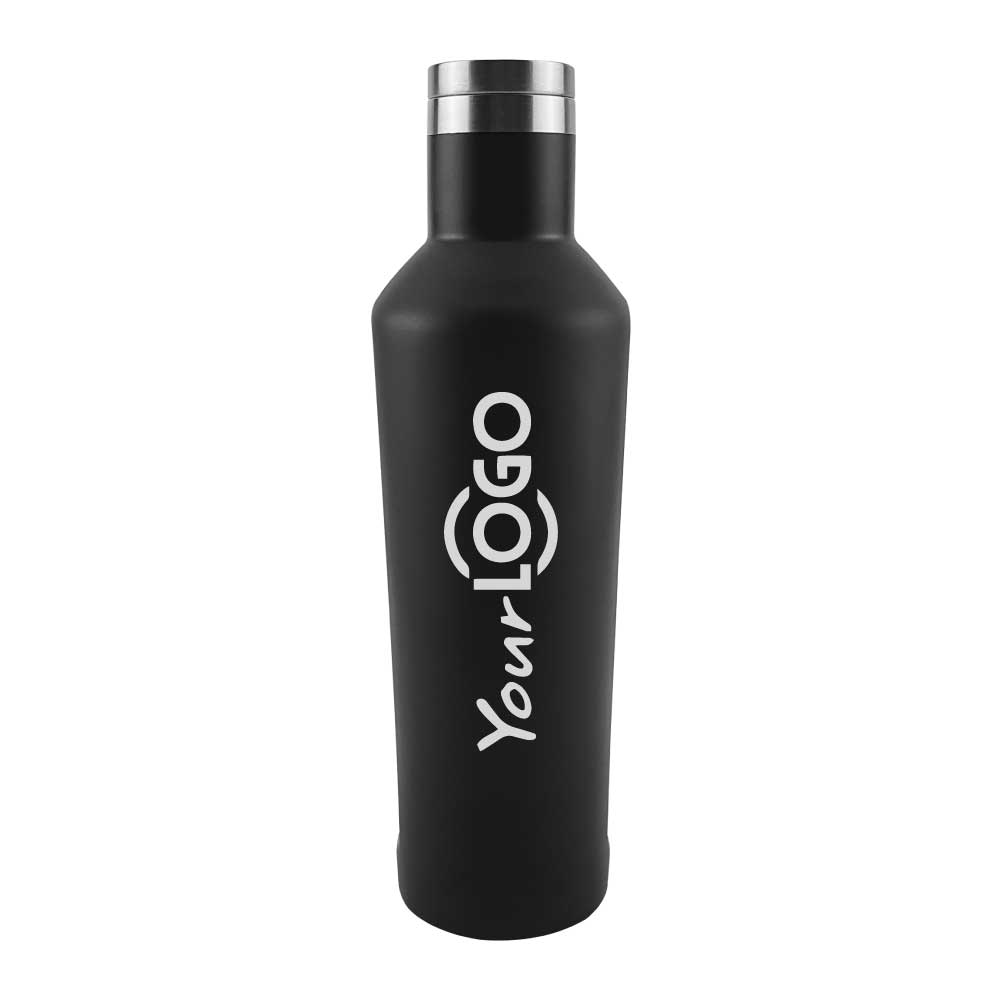 Double Wall Matte Black Stainless Steel Bottles, 500ml