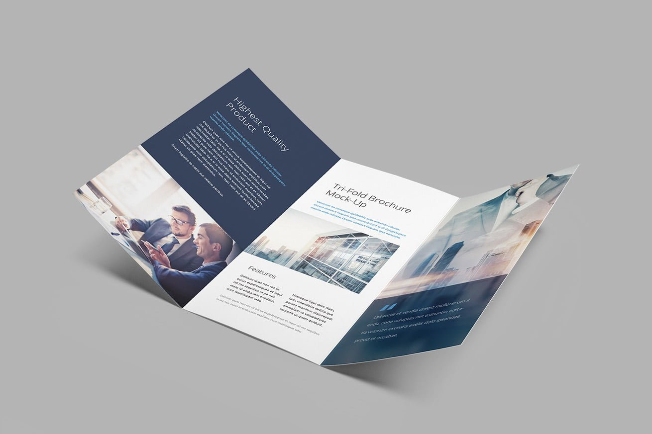 500 Tri-Fold Brochure, 39.5 x 21 cm, 170 GSM Art paper, Full-color