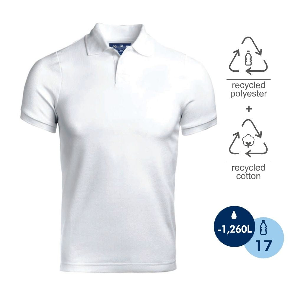 Santhome PRO EARTH (Mens) - The Fully Recycled Polo Shirt - White, Black, Navy