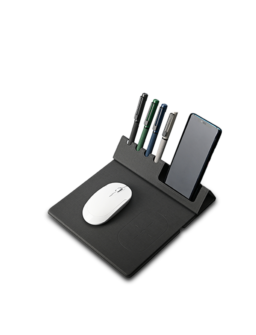 W-Pad Organizer — 10W Fast Charging Wireless Mouse Pad