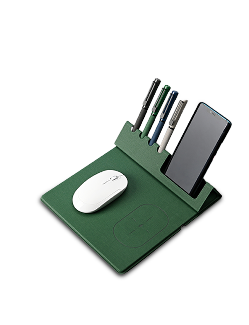 W-Pad Organizer — 10W Fast Charging Wireless Mouse Pad