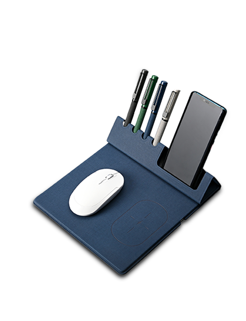 W-Pad Organizer — 10W Fast Charging Wireless Mouse Pad