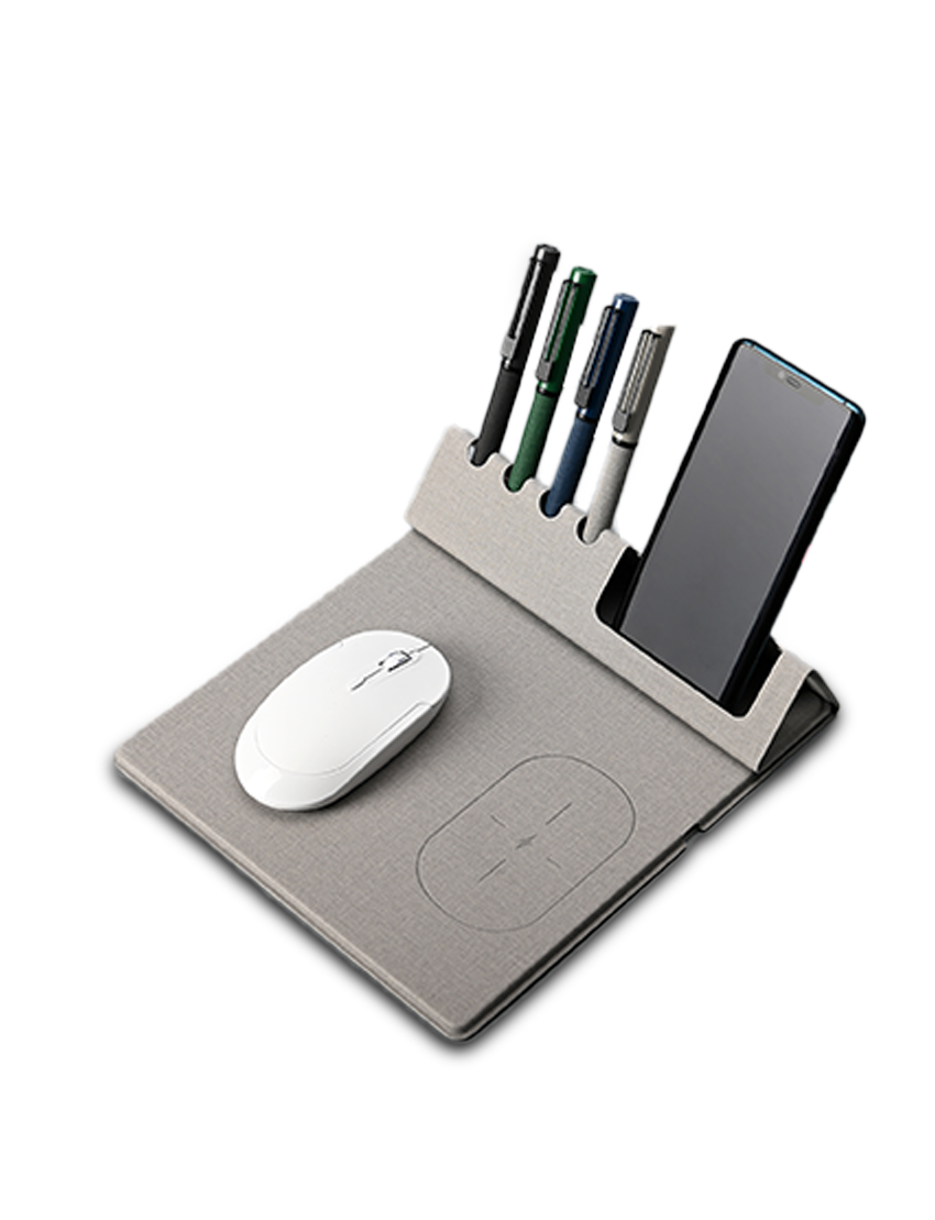 W-Pad Organizer — 10W Fast Charging Wireless Mouse Pad