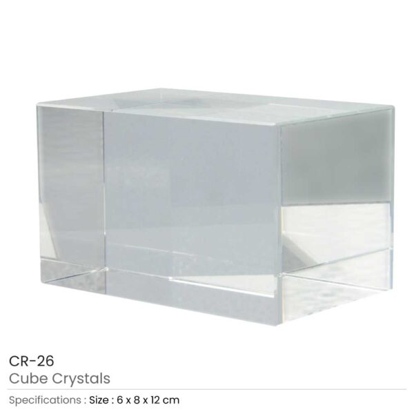 50 3D Rectangular Crystal Cube