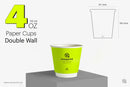 2000 Paper Cups Double Wall 4 oz