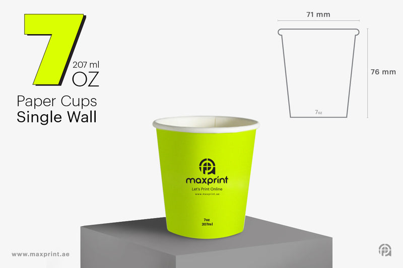 5000 Paper Cups Single Wall 7 oz