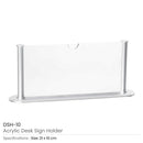 10 Acrylic Desk Sign Holder
