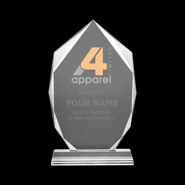 50 Wide Flame Crystal Awards with Glass Base & Box