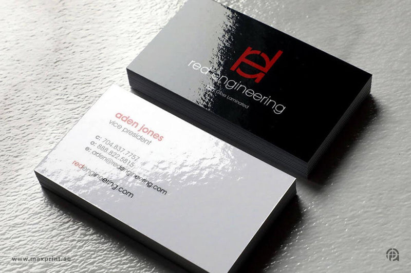 1000 Business Cards, Glossy Lamination