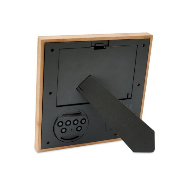60 Bamboo Photo Frame with Digital Clock