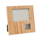 60 Bamboo Photo Frame with Digital Clock