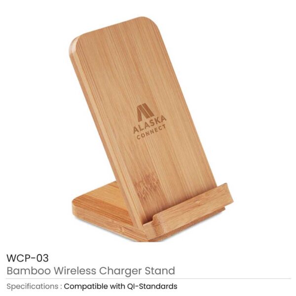 50 Eco-Friendly Bamboo 10W Wireless Charger Stand