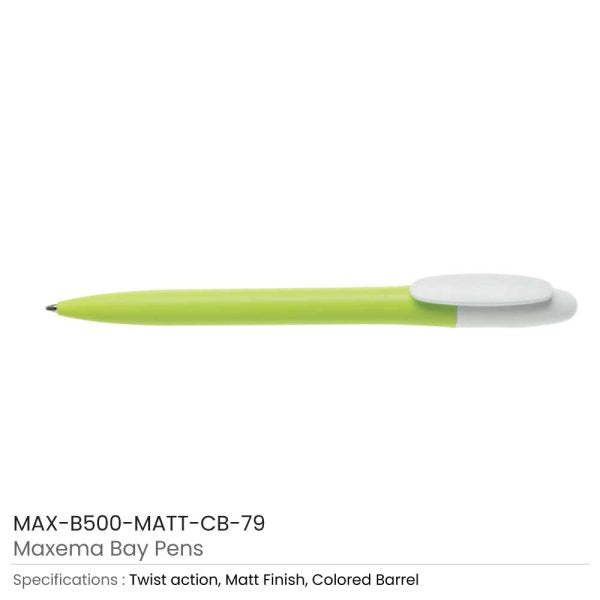 50 Maxema Bay Pens Colored Barrel