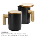 50 Black Ceramic Coffee Mugs