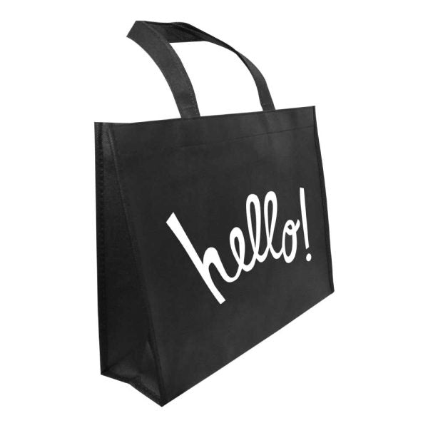 200 A4 Horizontal Black Non Woven Shopping Bags