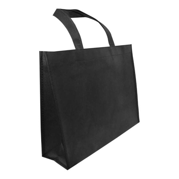 50 A4 Horizontal Black Non Woven Shopping Bags