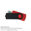 500 Black Swivel USB Flash Drives