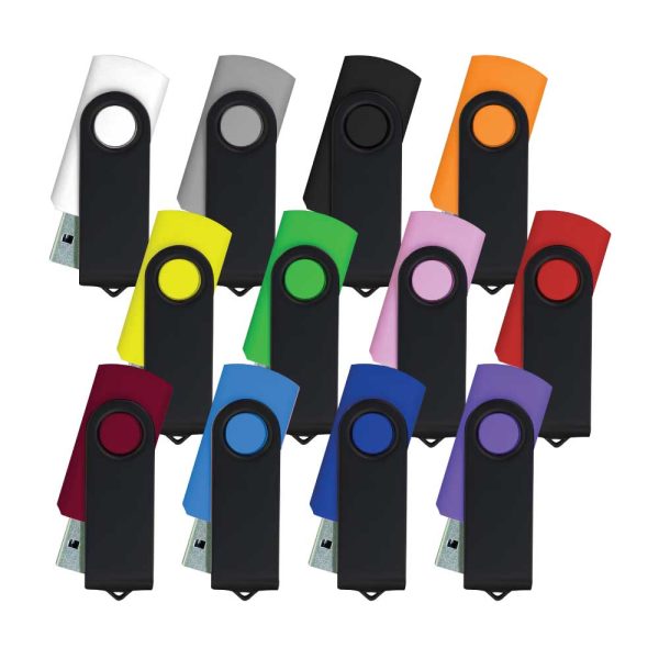 50 Black Swivel USB Flash Drives 4GB