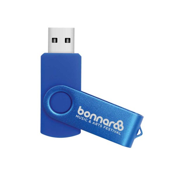 50 Blue Swivel USB Flash Drives - 8 GB