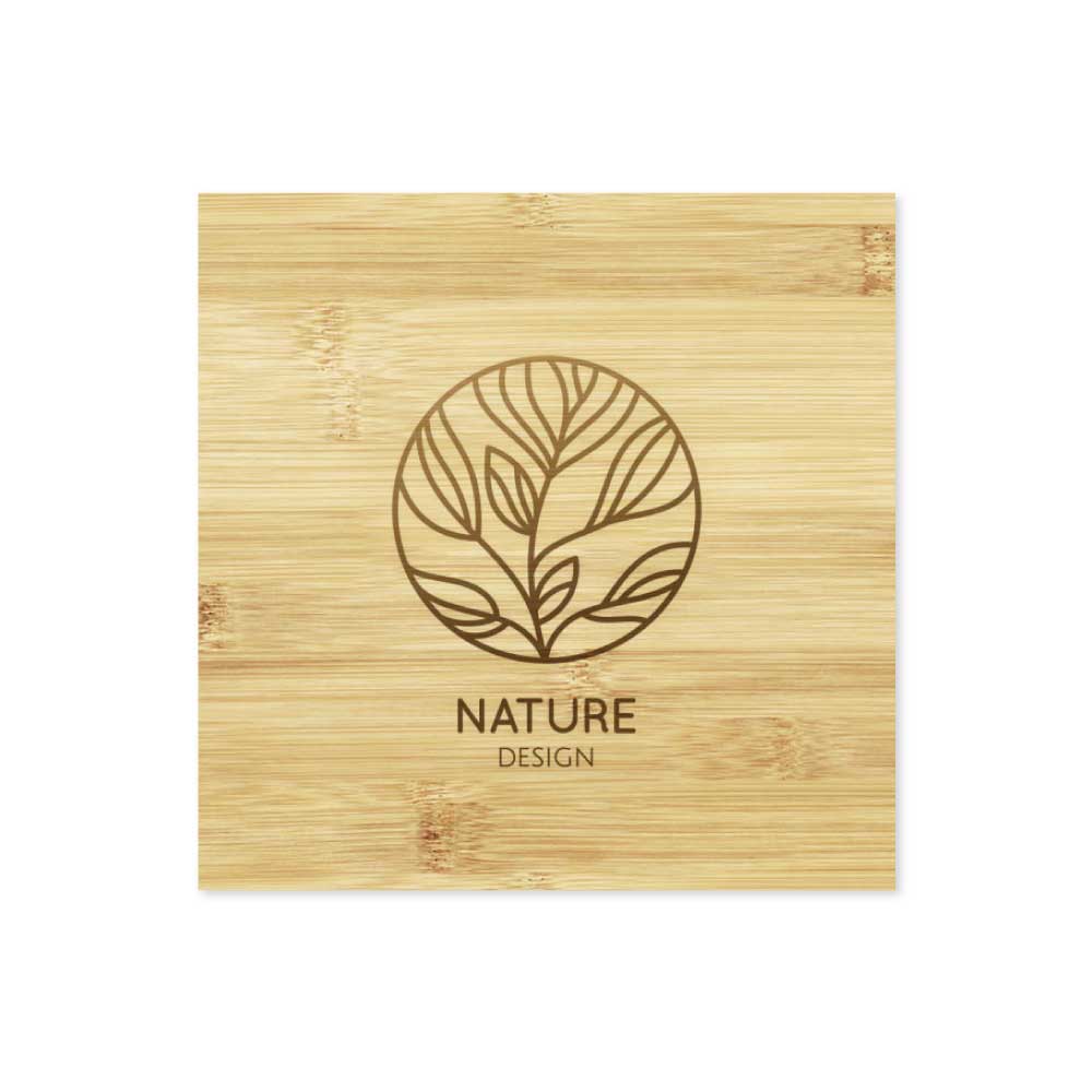 50 Bamboo Tea Coasters with Case