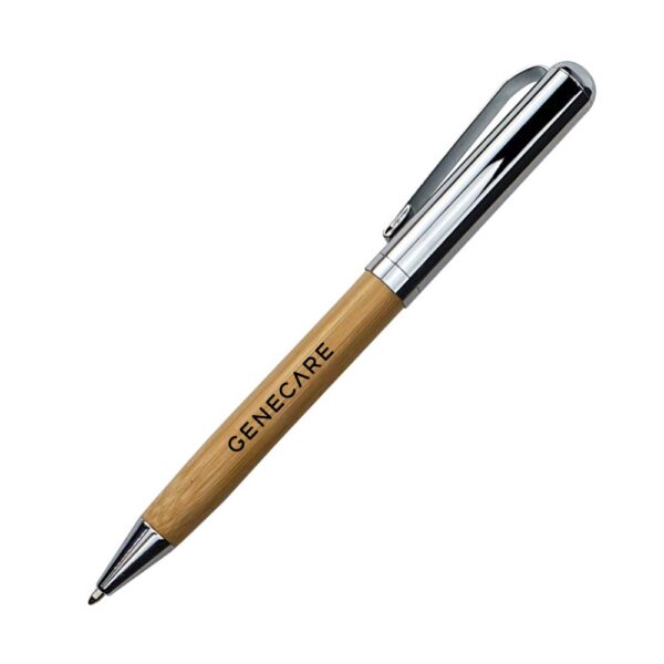 50 Chrome and Bamboo Metal Pens