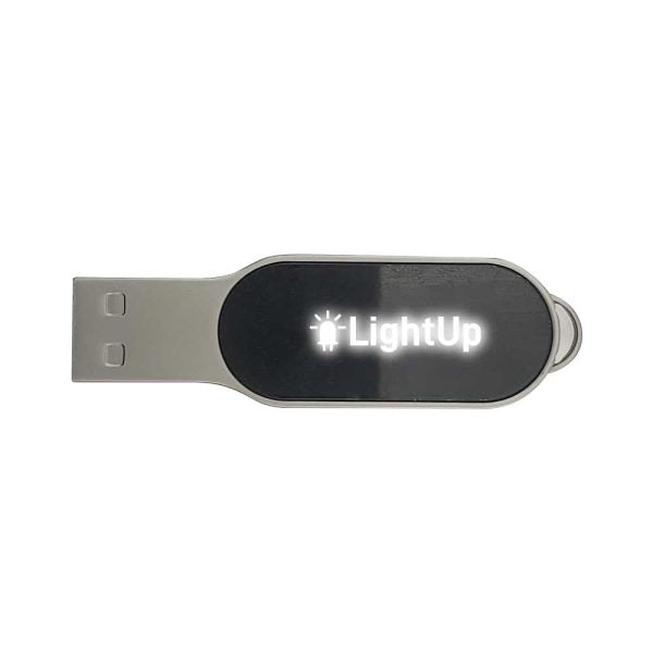 600 Oval Shaped Light-Up Logo USB