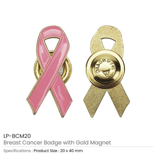 50 Breast Cancer Awareness Badges | Size: 15mm